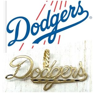 L.A. DODGERS 14K solid script logo pendant by Michael Anthony, NWOT